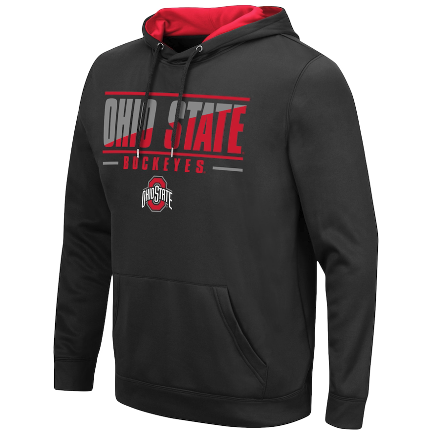 Men's Ohio State Buckeyes Colosseum Slash Stack 2.0 Pullover Hoodie