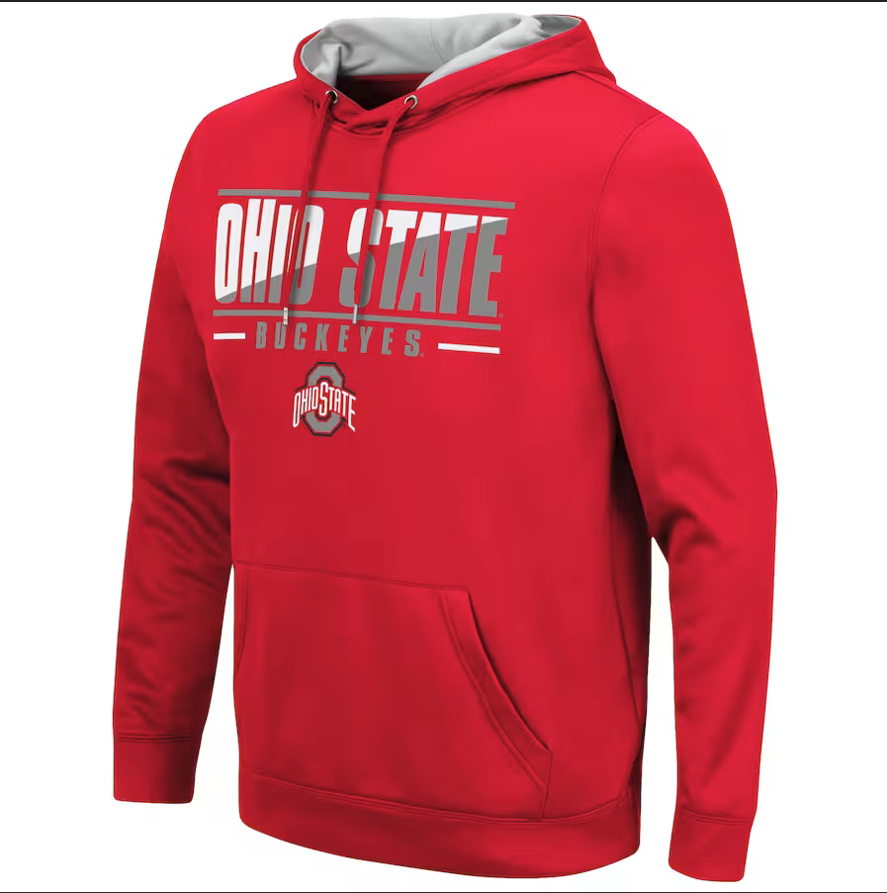 Men's Ohio State Buckeyes Colosseum Slash Stack 2.0 Pullover Hoodie