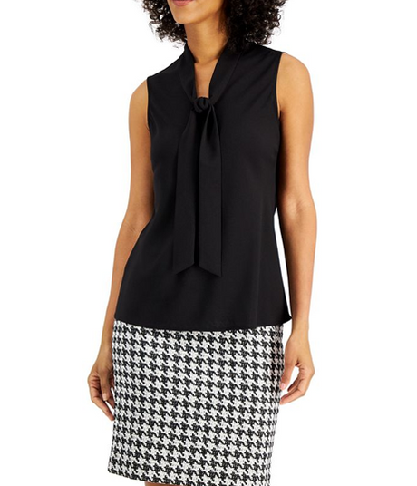 Women's Sleeveless Tie-Neck Top