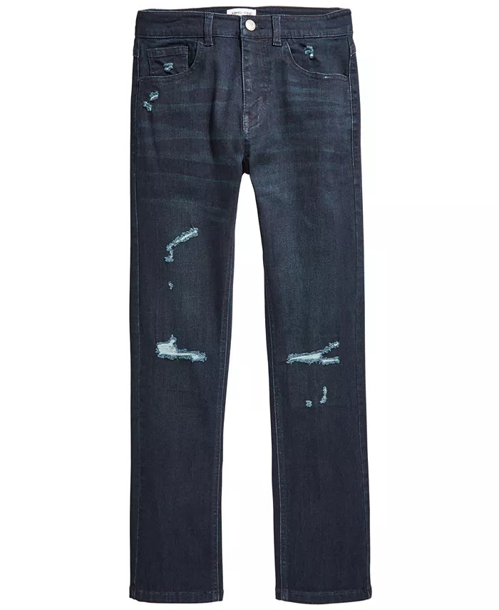 Big Boys Distressed Denim Slim-Fit Jeans