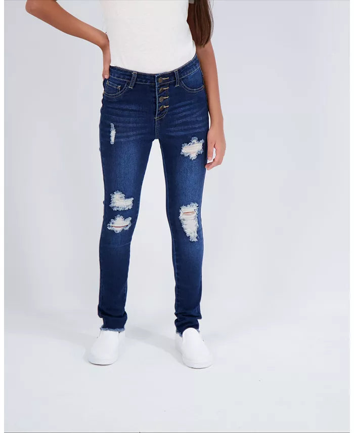 Big Girls 4 Button Skinny Jeans