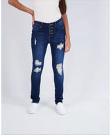 Big Girls 4 Button Skinny Jeans