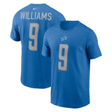 Jameson Williams Detroit Lions Nike 2022 NFL Draft First Round Pick Player Name & Number T-Shirt - Blue