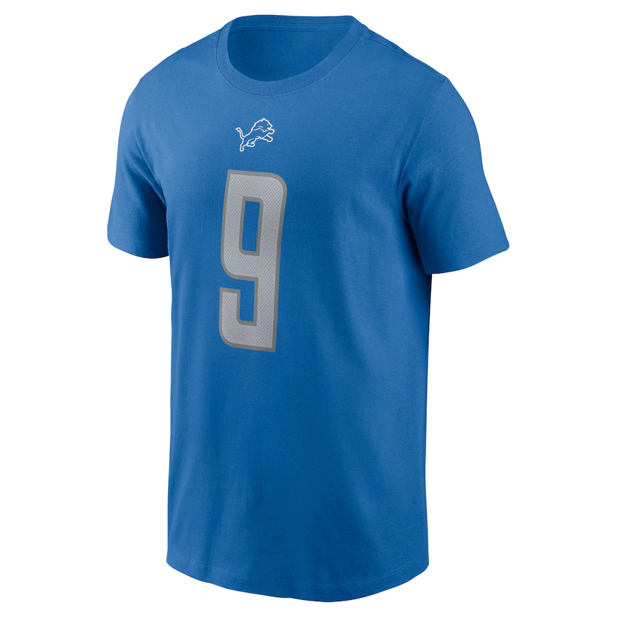 Jameson Williams Detroit Lions Nike 2022 NFL Draft First Round Pick Player Name & Number T-Shirt - Blue