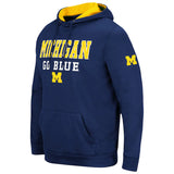 Michigan Wolverines Colosseum Men's Sunrise Pullover Hoodie