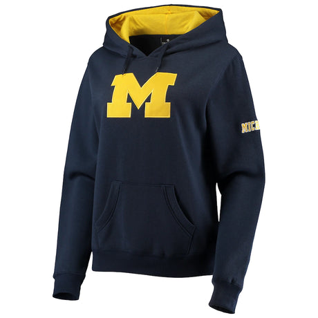 Michigan Wolverines Colosseum Women's Big Logo Team Pullover Hoodie