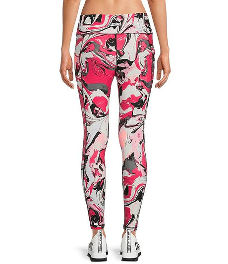 DKNY Sport - Marble Print High Waisted Pocketed 7/8 Leggings